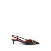 Valentino Vlogo 40 Velvet Slingback Pump In Black