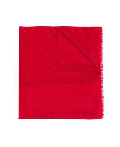 Valentino Vlogo Rectangular Scarf In Neutral