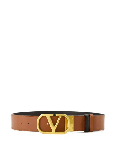 Valentino Garavani Vlogo Reversible Belt In Brown