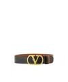Valentino Vlogo Reversible Belt In Brown