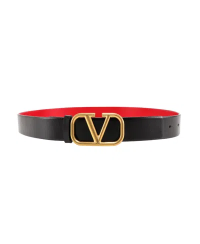 Valentino Garavani Vlogo Reversible Belt In Red