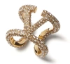 Valentino Crystal-embellished Vlogo Ring In White