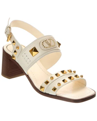 Valentino Garavani Valentino Vlogo Rockstud 60 Leather Sandal In White