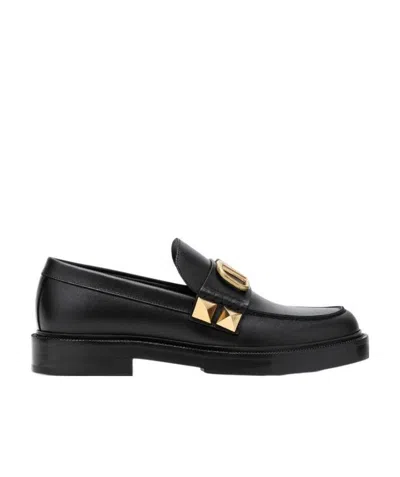 Valentino Garavani Vlogo Rockstud Loafers In Black