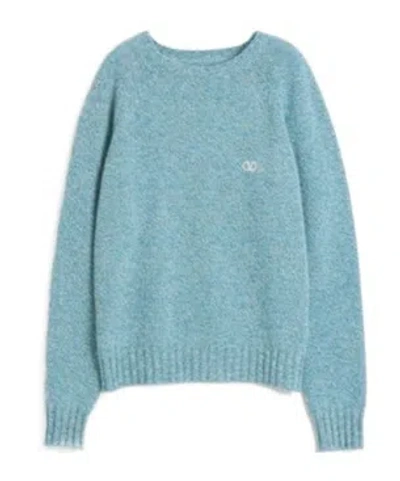 VALENTINO VALENTINO VLOGO EMBROIDERED CREWNECK JUMPER