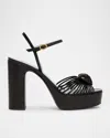 Valentino Vlogo Royal Heart Leather Platform Sandals