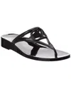 Valentino Vlogo Signature Rubber Thong Sandal In Black