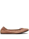 Valentino Garavani Vlogo Signature Patent Leather Ballerina Woman Rose Cannelle 41 In Pink