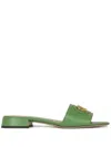 Valentino Vlogo Sandals In Green