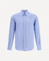 Valentino Camicia Maniche Lunghe Vlogo Signature Shirts Light Blue In Blue