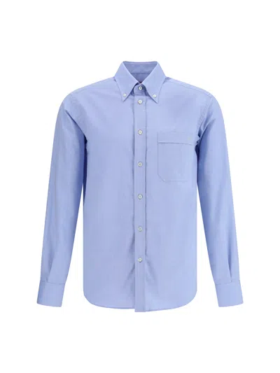 Valentino Regular Fit Pocket Shirt In Blue