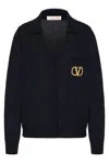 Valentino Wollcardigan Frau Marineblau Xs In Multicolor