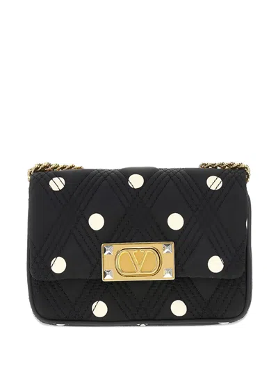 Valentino Garavani Vlogo Shoulder Bag In Black