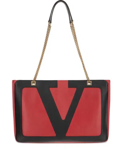 Valentino Garavani Large Shopping Bag "viva Superstar" In Red