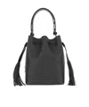 Valentino Adjustable Handle Shoulder Bag Tassel Detail In Black