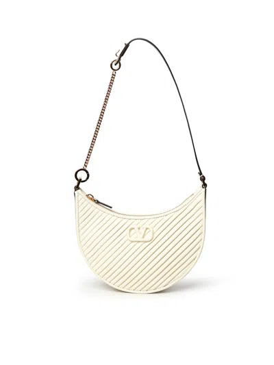 Valentino Garavani Vlogo Shoulder Bag In White
