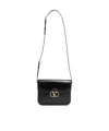Valentino 9t05 Calf Leather Messenger Bag In Black