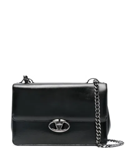 Valentino Garavani Vlogo Shoulder Bag In Black
