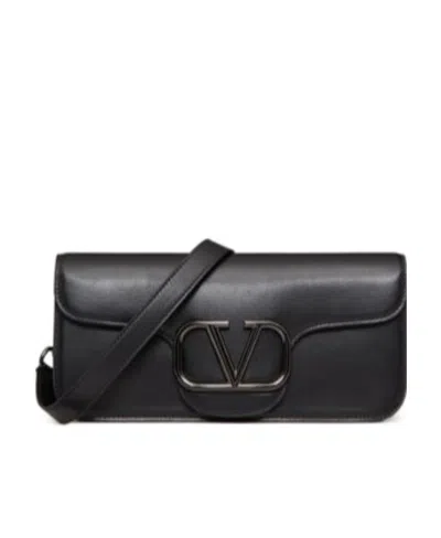 Valentino Garavani Vlogo Shoulder Bag In Black
