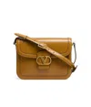 Valentino Garavani Orange Leather 9to5 Shoulder Bag In Brown
