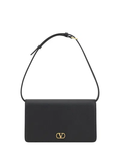 Valentino Garavani Valentinogaravani Vlogo Signature Shoulder Bag In Black