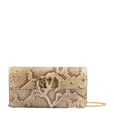 Valentino Garavani Vlogo Shoulder Bag In Nude