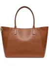 Valentino Elegant Mini Tobacco Leather Tote In Brown