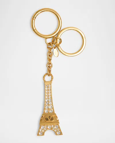Valentino Garavani Vlogo Siganture Eiffel Tower Charm Keyring