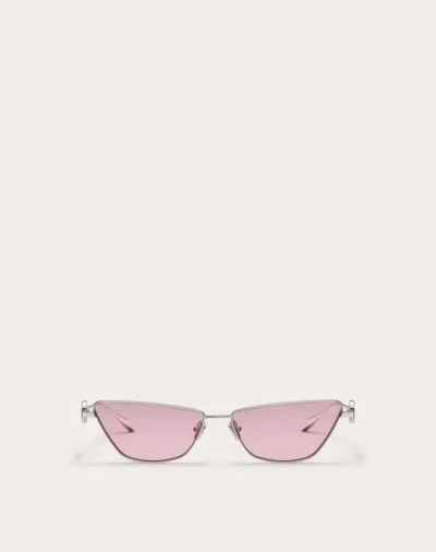 Valentino Garavani Valentino Vlogo Sign Cat-eye Titanium Frame Unisex Maroon 61