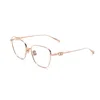 Valentino Vlogo Sign Ii Demo Butterfly Ladies Eyeglasses Vlx-167 C 55 In Gold
