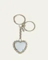 Valentino Vlogo Signatur Embellished Heart Keyring