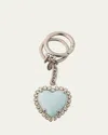 Valentino Garavani Coeur Hyperbole Metal Bag Charm And Keychain In Metallic