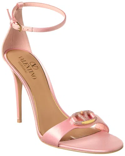 Valentino Garavani Valentino Vlogo Signature 100 Satin Sandal In Pink