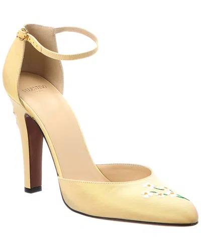 Valentino Garavani Valentino Vlogo Signature 105 Canvas Pump In Yellow