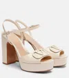 Valentino Vlogo Signature 115 Leather Platform Sandals
