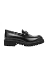 Valentino Garavani Vlogo Signature Leather Loafers In Black
