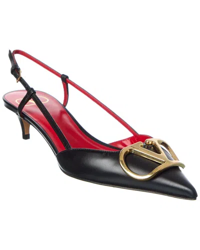 Valentino Garavani Valentino Vlogo Signature 40 Leather Slingback Pump In Multi