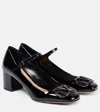 Valentino Vlogo Signature Patent Leather Mary Jane Pumps In Black