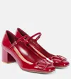 Valentino Mary-jane-pumps Vlogo Signature 60 Aus Leder In Rot
