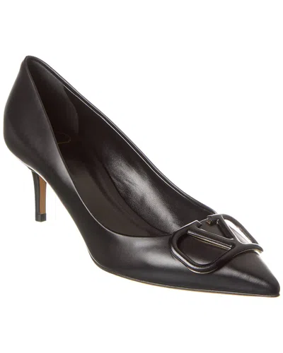 Valentino Garavani Valentino Vlogo Signature 60 Leather Pump In Black
