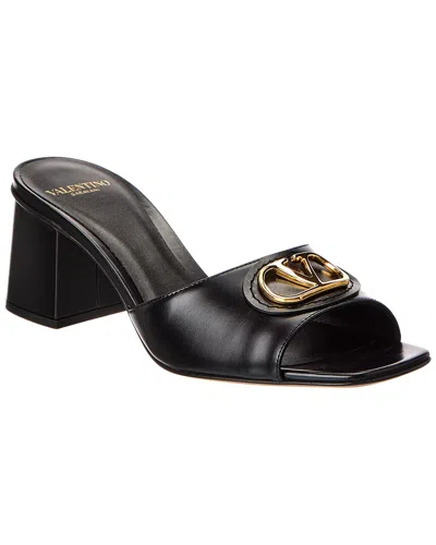 Valentino Garavani Valentino Vlogo Signature 60 Leather Sandal In Black