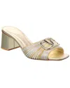 Valentino Vlogo Signature 60 Leather Sandal In Gold