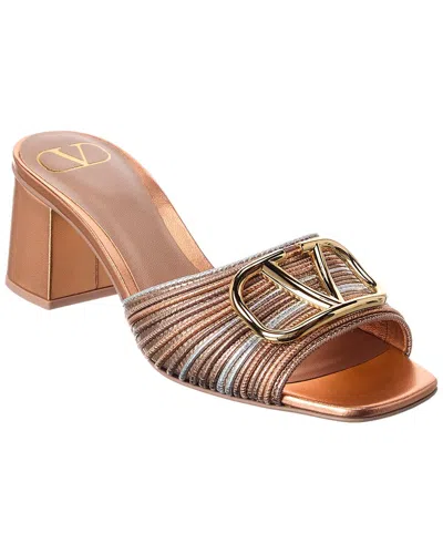 Valentino Garavani Valentino Vlogo Signature 60 Leather Sandal In Multi