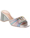 Valentino Vlogo Signature 60 Leather Sandal In Silver