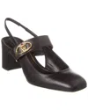 Valentino Vlogo Signature 60 Leather Slingback Pump In Black