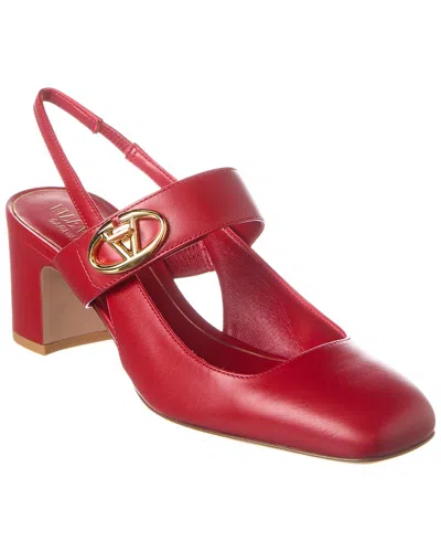 Valentino Garavani Vlogo Locker 60 Mary-jane Slingback Pumps In Patent Leather In Red V