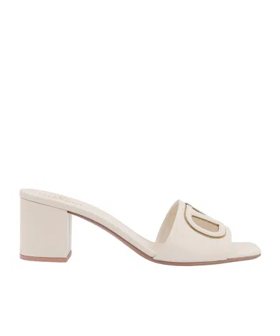 VALENTINO GARAVANI VALENTINO VLOGO SIGNATURE OPEN TOE SLIP-ON MULES