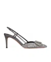 Valentino Vlogo Signature 80mm Embellished Pumps In Gray