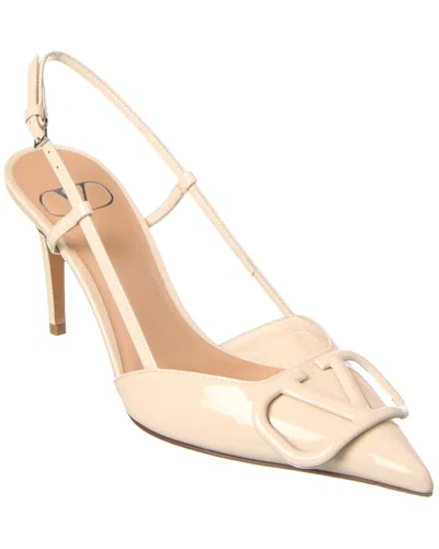 Valentino Garavani Valentino Vlogo Signature 90 Patent Slingback Pump In Animal Print