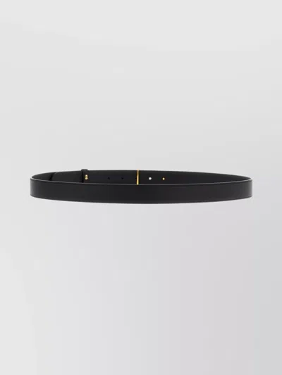 Valentino Garavani Vlogo Signature Adjustable Belt With Gold Buckle In Black